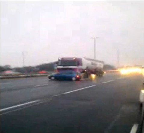 Truck Pushes Car Down Highway At High Speed (VIDEO) | HuffPost The ...