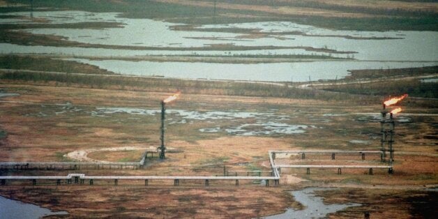 A natural gas deposit, tyumen region, siberia, russia,the export of russian gas increased by more than two billion cubic metr