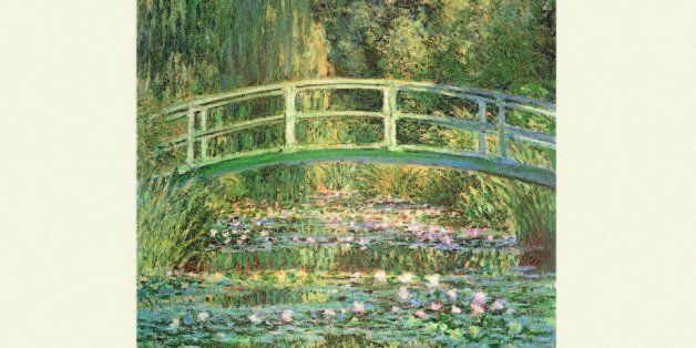 FRANCE - CIRCA 1899: The painting 'Waterlilies and Japanese Bridge' by Claude Oscar Monet (1840 1926), a founder of French impressionist painting, (Photo by Buyenlarge/Getty Images)