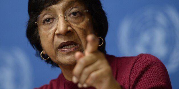 UN High Commissioner for Human Rights Navi Pillay gives a press conference on December 2, 2013 at the United Nations offices in Geneva. AFP PHOTO / FABRICE COFFRINI (Photo credit should read FABRICE COFFRINI/AFP/Getty Images)