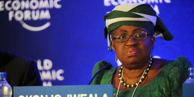 Nigeria's Minister of Finance Ngozi Okonjo-Iweala speaks during the World Economic Forum in Abuja on May 9, 2014. The World Economic Forum on Africa kicked off in Abuja on May 7, 2014 in the shadow of security fears and mounting global concern about the plight of more than 200 schoolgirls abducted by Islamist militants. AFP PHOTO/PIUS UTOMI EKPEI (Photo credit should read PIUS UTOMI EKPEI/AFP/Getty Images)