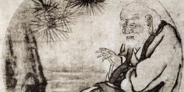 JAPAN - DECEMBER 10: Portrait of Lao-Tzu, Chinese philosopher from the 6th century BC, drawing by Sesshu Toyo (1420-1506). Japanese civilisation, Muromachi period, 15th civilisation. Detail. (Photo by DeAgostini/Getty Images)