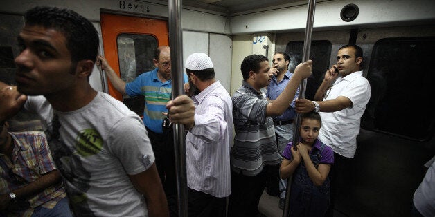 CAIRO, EGYPT - MAY 28: Commuters travel on the Metro on May 28, 2011 in Cairo, Egypt. Protests in January and February brou
