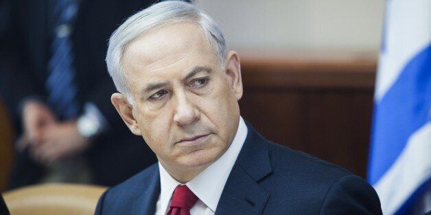 Israeli Prime Minister Benjamin Netanyahu attends the weekly cabinet meeting in his Jerusalem office on November 9, 2014. AFP PHOTO/POOL/DAN BALILTY (Photo credit should read DAN BALILTY/AFP/Getty Images)