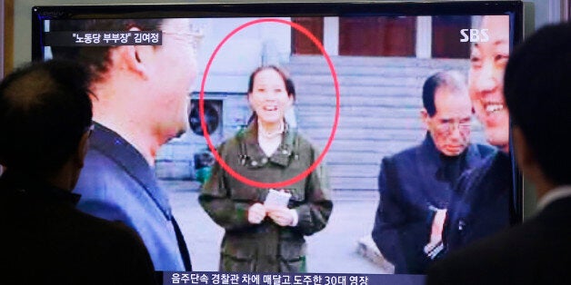 People watch a TV news program showing Kim Yo Jong, North Korean leader Kim Jong Un's younger sister, at Seoul Railway Station in Seoul, South Korea, Thursday, Nov. 27, 2014. North Korea has revealed that Kim is a senior official in the ruling Workers' Party, strengthening analysts' views that she is an increasingly important part of the family dynasty that runs the country. (AP Photo/Ahn Young-joon)