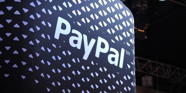 The logo of online payment company PayPal is pictured during LeWeb 2013 event in Saint-Denis near Paris on December 10, 2013. AFP PHOTO ERIC PIERMONT (Photo credit should read ERIC PIERMONT/AFP/Getty Images)