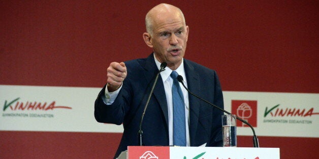 ATHENS, GREECE - 2015/01/21: Giorgos Papandreou attacked both New Democracy and SYRIZA for destroying in his words Greece.For