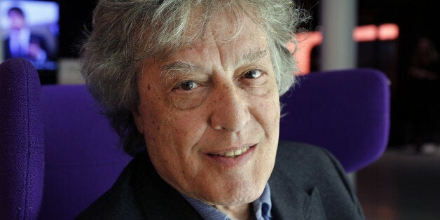 Czech-born British dramatist Tom Stoppard poses on April 27, 2013 at the Forum des Images in Paris, before the screening of the two first episodes of 'Parade's End', a television screenplay he wrote for BBC/HBO of Ford Madox Ford's series of novels. AFP PHOTO / FRANCOIS GUILLOT (Photo credit should read FRANCOIS GUILLOT/AFP/Getty Images)