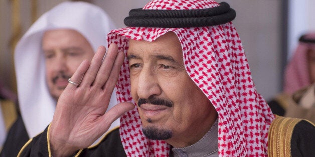 In this image released by the Saudi Press Agency, Crown Prince Salman gestures during a session at the Shura Council, where he delivered an annual televised speech on Tuesday, Jan. 6, 2015 that has traditionally been given by the 90-year-old King Abdullah, who is in the hospital after being diagnosed with pneumonia over the weekend. (AP Photo/ Saudi Press Agency)