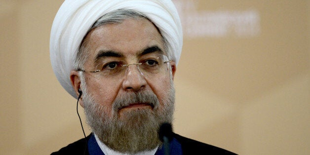 ASTRAKHAN, RUSSIA - SEPTEMBER 29: Iranian President Hassan Rouhani attends the 4th Caspian Summit on September 29, 2014 in As