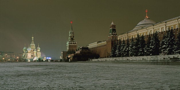 Russia, Moscow, Red Square and Kremlin by night