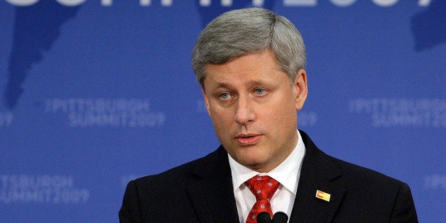 Canadian Prime Minister Steven Harper answers questions during a news conference at the conclusion of the G-20 summit, Friday, Sept. 25, 2009, in Pittsburgh. (AP Photo/Carolyn Kaster)