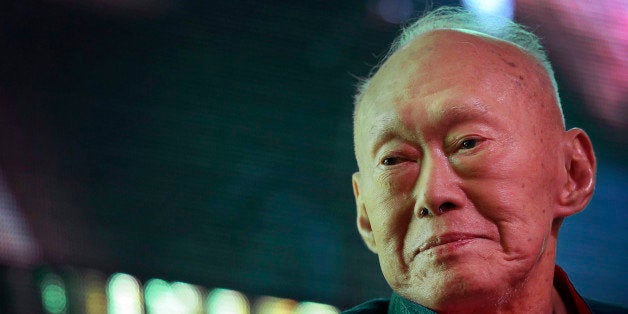 FILE - In this March 20, 2013, file photo, Singapore's first Prime Minister Lee Kuan Yew attends the Standard Chartered Singapore Forum in Singapore. Singapore's first and longest-serving prime minister Lee Kuan Yew died Monday, the prime minister's office said. He was 91. (AP Photo/Wong Maye-E, File)