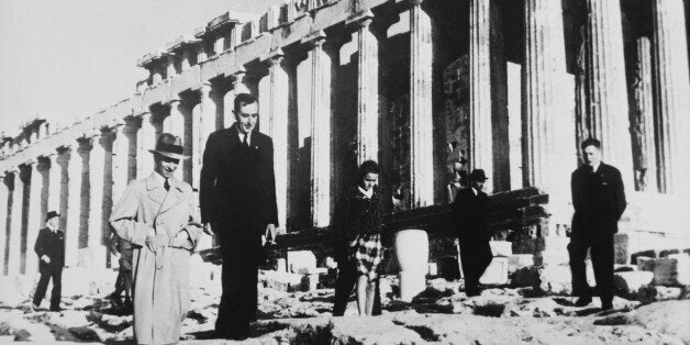GREECE - APRIL 03: The Dr Goebbels Visiting The Acropolis At Athen In Greece Europe On April 3Rd 1939 (Photo by Keystone-Fr