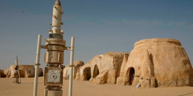 Night sky of Star Wars' Tatooine, in Tunisia