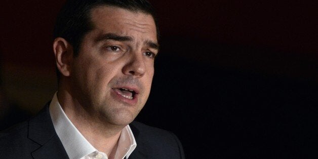 Greek Prime Minister Alexis Tsipras delivers a speech at Athens University entitled 'The Greek Revolution as European Fact' o