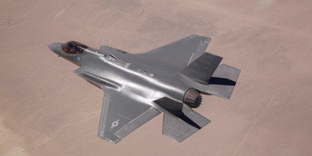 June 11, 2014 - An AF-2, the second production F-35 Lightning II of the U.S. Air Force, flies over Edwards Air Force Base, California.