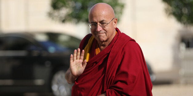 French Buddhist monk Matthieu Ricard arrives on September 21, 2013 at the Elysee presidential Palace in Paris. AFP PHOTO / KENZO TRIBOUILLARD (Photo credit should read KENZO TRIBOUILLARD/AFP/Getty Images)