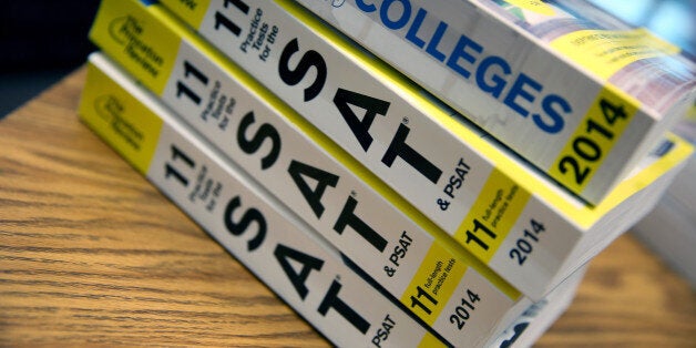 MIAMI, FL - MARCH 06: Princeton Review SAT Preparation books are seen on March 6, 2014 in Miami, Florida. Yesterday, the College Board announced the second redesign of the SAT this century, it is scheduled to take effect in early 2016. (Photo by Joe Raedle/Getty Images)