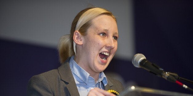 Newly elected Scottish National Party (SNP) member of parliament, Mhairi Black, Britain's youngest member of parliament since