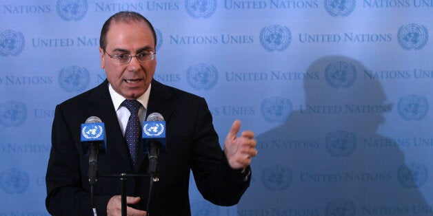 NEW YORK, NY - FEBRUARY 14: Israeli Vice Prime Minister Silvan Shalom holds a press conference after meeting with UN General Secretary Ban Ki-moon at the United Nations headquarters on February 14, 2012 in New York City. Silvan said he spoke to the general secretary about recent international attacks on Israeli diplomats as well as the conflict in Syria and the Iranian nuclear program. He said Iran is trying to re-establish the Persian Empire. (Photo by John Moore/Getty Images)