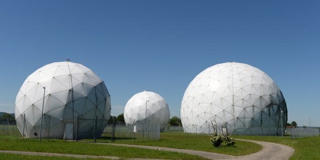 Radomes of the former monitoring base of the US intelligence organization National Security Agency (NSA) in Bad Aibling, southern Germany are pictured on June 6, 2014. AFP PHOTO/CHRISTOF STACHE (Photo credit should read CHRISTOF STACHE/AFP/Getty Images)