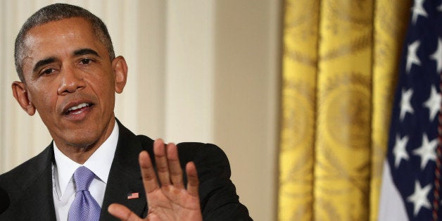 WASHINGTON, DC - JULY 15: U.S. President Barack Obama holds a news conference in the East Room of the White House July 15, 2015 in Washington, DC. Obama took questions from reporters about the agreement between the permanent members of the United Nations Security Council plus Germany and Iran over that country's nuclear program. Israel's Prime Minister Benjamin Netanyahu and Republicans in Congress oppose the deal that will lift economic sanctions against Iran and put its nuclear program on hold for 10-12 years. (Photo by Chip Somodevilla/Getty Images)