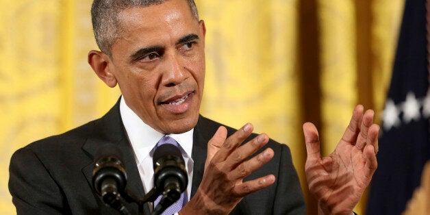 President Barack Obama answers questions about the Iran nuclear deal during a news conference in the East Room of the White H