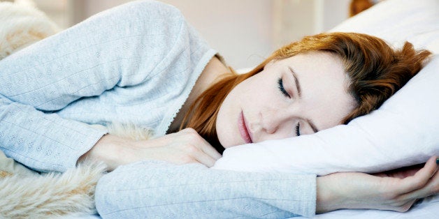 woman asleep in bed