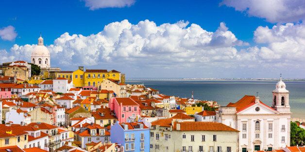 Lisbon, Portugal cityscape in the Alfama District.