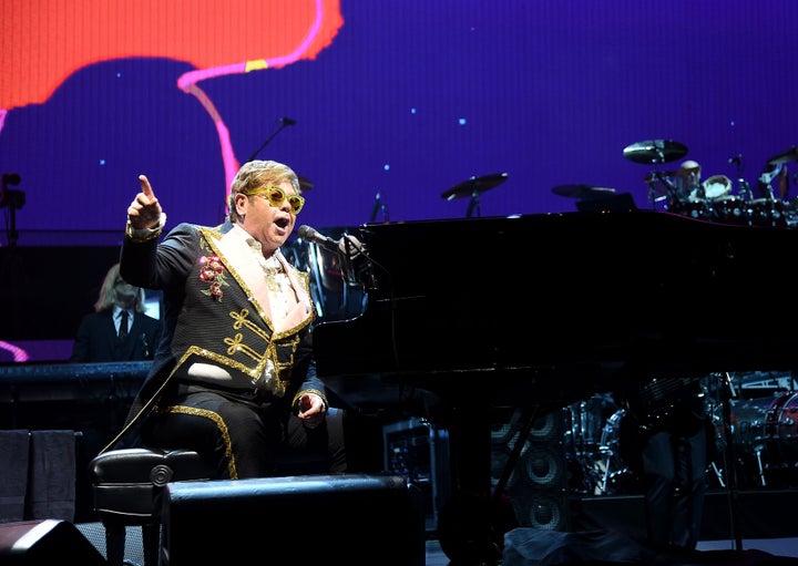 Elton John performing earlier this year