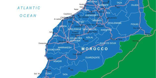 Detailed map of Morocco.