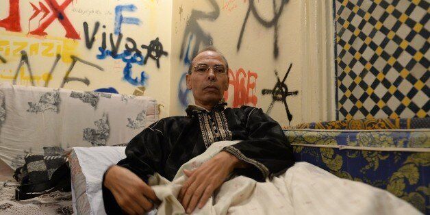 Maati Monjib a prominent Moroccan academic, rights activist and a founding member of the 20 February Movement Support Council during and after the Arab Spring, lays on a bed during his hunger strike in the 'Moroccan Human Rights Associaton' (AMDH)'s regional desk of Rabat on October 28 , 2015. Monjib began his hunger strike on October 7 after airport authorities prevented him from travelling to Norway where he was due to attend a seminar. AFP PHOTO / FADEL SENNA (Photo credit should read FADEL SENNA/AFP/Getty Images)