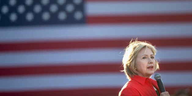 CORALVILLE, IA - NOVEMBER 03: Democratic presidential candidate Hillary Clinton speaks to guests at a campaign event on November 3, 2015 in Coralville, Iowa. A recently released poll has Clinton expanding her lead over rival Bernie Sanders in their quest for the Democratic nomination for president. (Photo by Scott Olson/Getty Images)