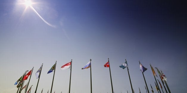 United Nations flags