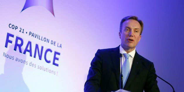 Norwegian Foreign Minister Borge Brende delivers a speech during the 'Arctic/Svalbard' presentation at the COP21 UN climate change conference in Le Bourget, northeast of Paris, on December 5, 2015. AFP PHOTO / THOMAS SAMSON / AFP / THOMAS SAMSON (Photo credit should read THOMAS SAMSON/AFP/Getty Images)