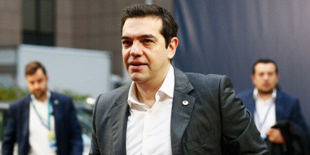 BRUSSELS, BELGIUM - DECEMBER 18: Prime minister of Greece, Alexis Tsipras arrives for The European Council Meeting In Brussels held at the Justus Lipsius Building on December 18, 2015 in Brussels, Belgium. European leaders are meeting to discuss David Camerons proposed EU reforms, as well as focussing on the migrant crisis, the fight against terrorism and climate change. (Photo by Dean Mouhtaropoulos/Getty Images)