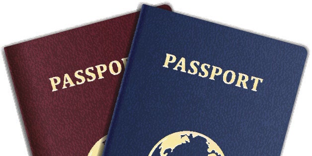 Vector Passports with map isolated on white background. EPS10 opacity