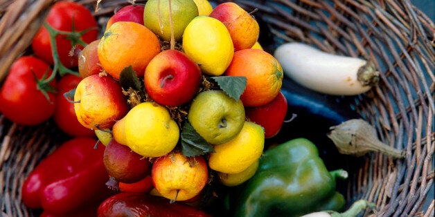 Fruits and vegetables in basket