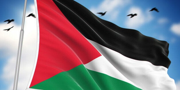 Flag of Palestine , This is a computer generated and 3d rendered image.