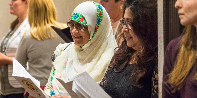 TORONTO, ONTARIO, CANADA - 2015/06/25: Muslim woman integrated to Canadian society, they partake in a High School graduation ceremony in Toronto,Canada. (Photo by Roberto Machado Noa/LightRocket via Getty Images)