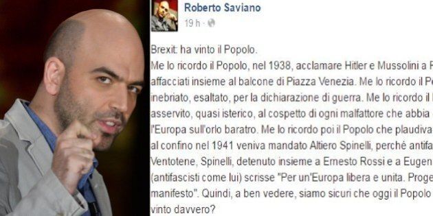 Brexit, Roberto Saviano: 