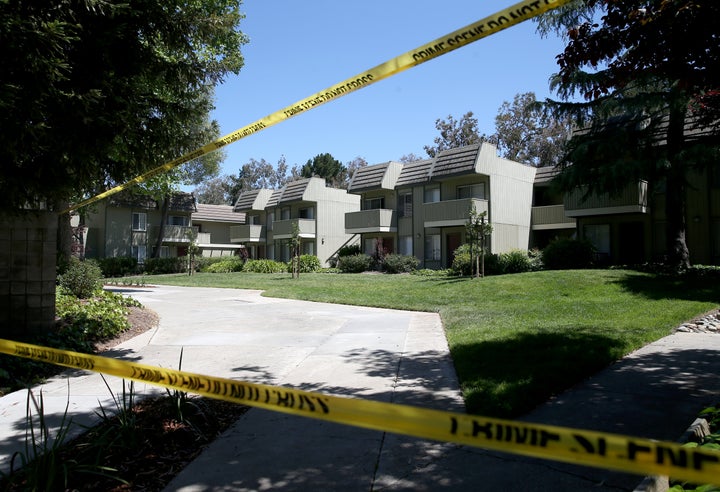 Sunnyvale police were on scene at the Lincoln Glen apartments where Isaiah J. Peoples lives in Sunnyvale, Calif., on Wednesday, April 24, 2019. (Photo by Jane Tyska/MediaNews Group/The Mercury News via Getty Images)