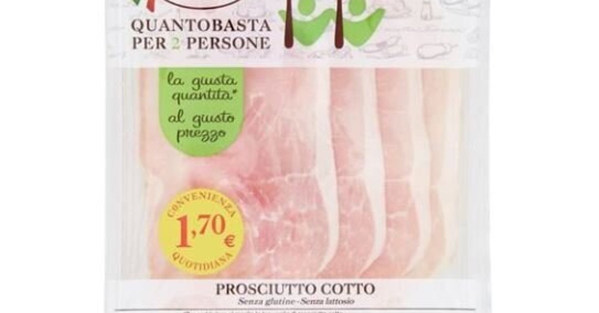 Prosciutto cotto "Cesare Fiorucci" ritirato dal commercio "per