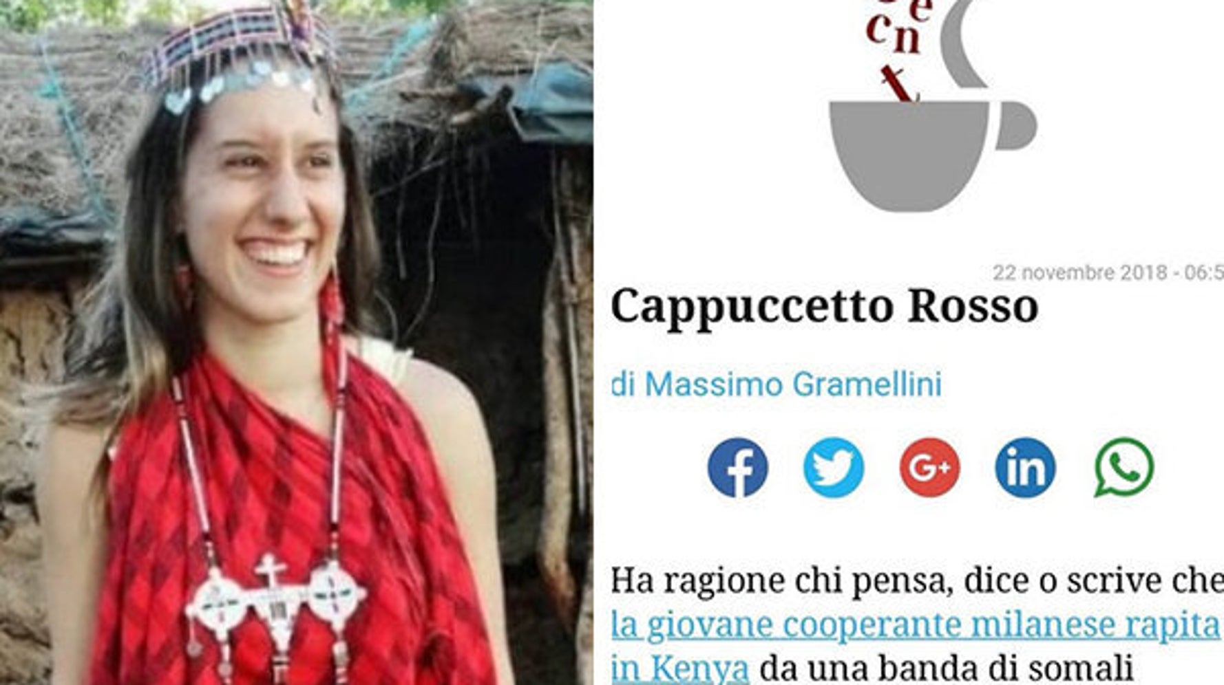 Bufera Sul Caffe Di Gramellini Dedicato A Silvia Romano La Rete Si Divide Populista No Leggete Anche La Seconda Parte L Huffpost