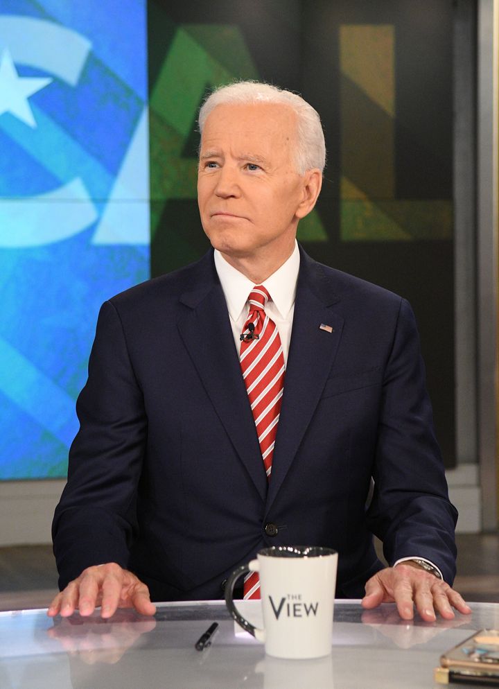 Former Vice President Joe Biden appears on "The View" the day after announcing his 2020 presidential campaign.