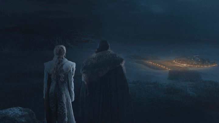 Daenerys et Jon Snow contemple le champ de bataille.