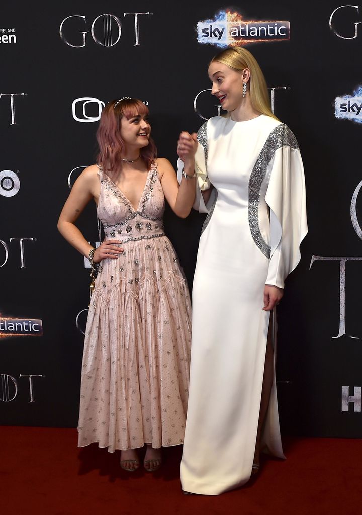 Maisie Williams and Sophie Turner at the screening of the