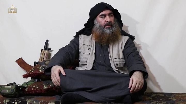 A still image taken from a new video purporting to show Islamic State leader Abu Bakr al-Baghdadi.