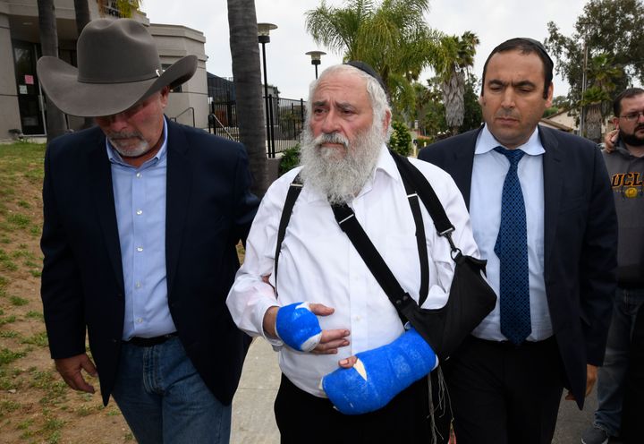 Rabbi Yisroel Goldstein said he asked a Border Patrol agent to carry his firearm with him while attending services, reasoning "you never know when we will need it."